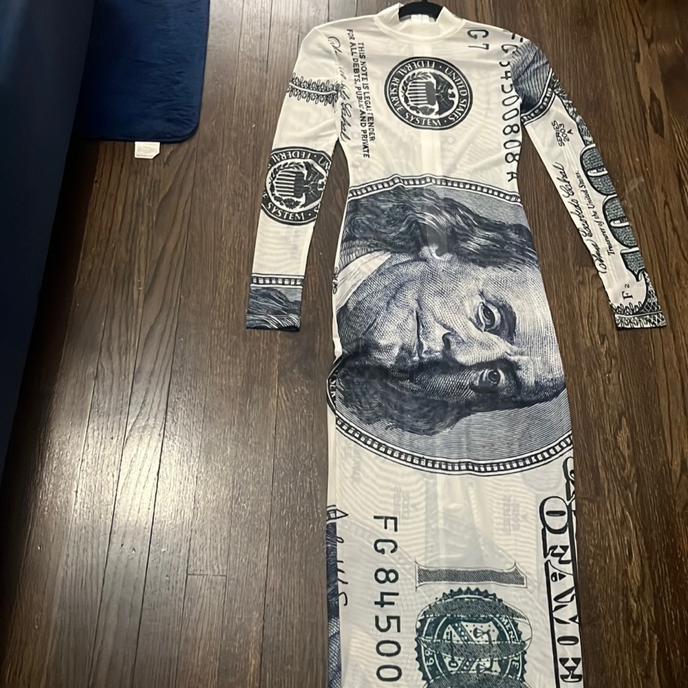 100 dollar bill dress